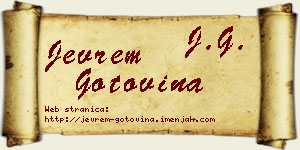 Jevrem Gotovina vizit kartica